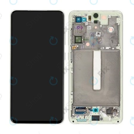 Samsung Galaxy S21 FE G990B - LCD Kijelző + Érintőüveg + Keret (Green) - GH82-26414C, GH82-26420C, GH82-26590C Genuine Service Pack
