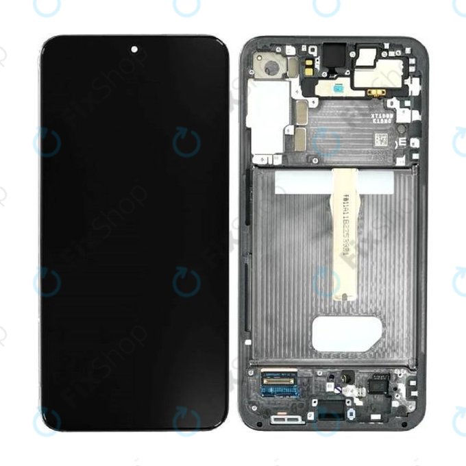 Samsung Galaxy S22 Plus S906B - LCD Kijelző + Érintőüveg + Keret (Phantom Black) OLED