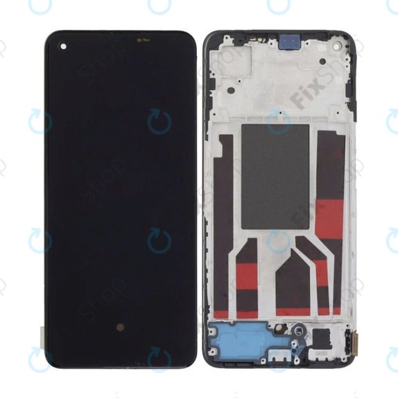 Oppo Reno 8 CPH2359 - LCD Kijelző + Érintőüveg + Keret (Shimmer Black) OLED