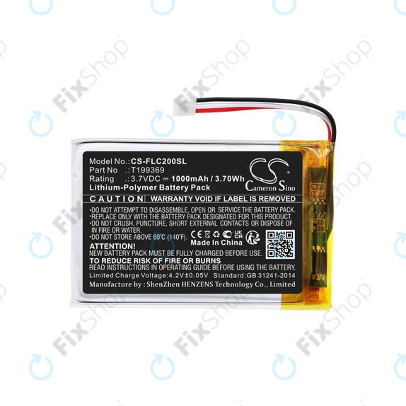Akkumulátor FLIR C2, C3, 1000mAh, Li-Pol, 3.7V, T199369, HQ