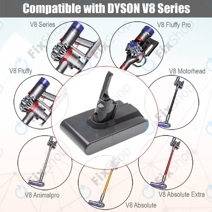 Dyson V8 - Battery 215681, PM8-US-HFB1497A Li-Ion 21.6V 2000mAh