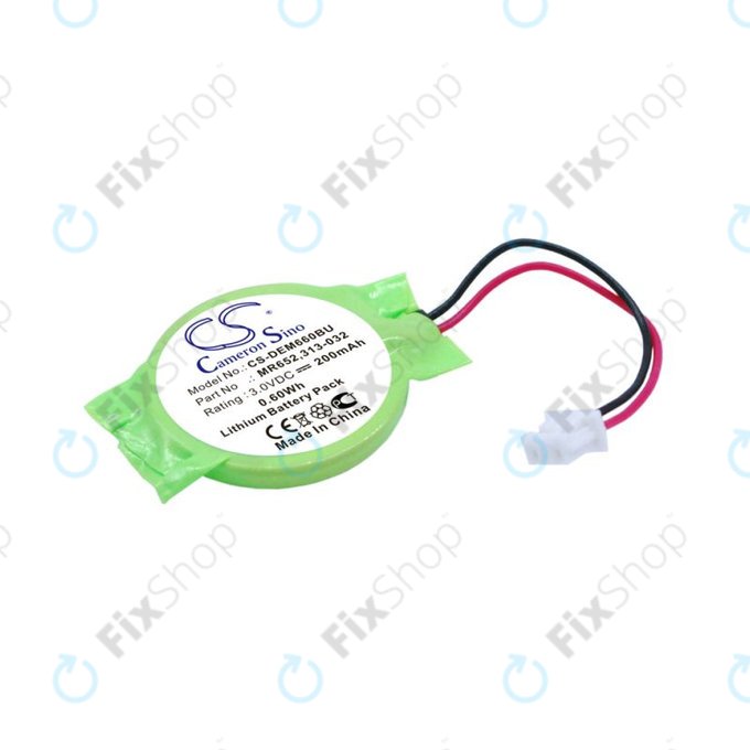 Tartalék akkumulátor Dell Latitude E6320, 200mAh, Lithium, 3V, 077-A00, HQ