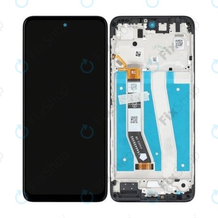 Motorola Moto G14 XT2341 - LCD Kijelző + Érintőüveg + Keret (Black) - 5D68C23075 Genuine Service Pack