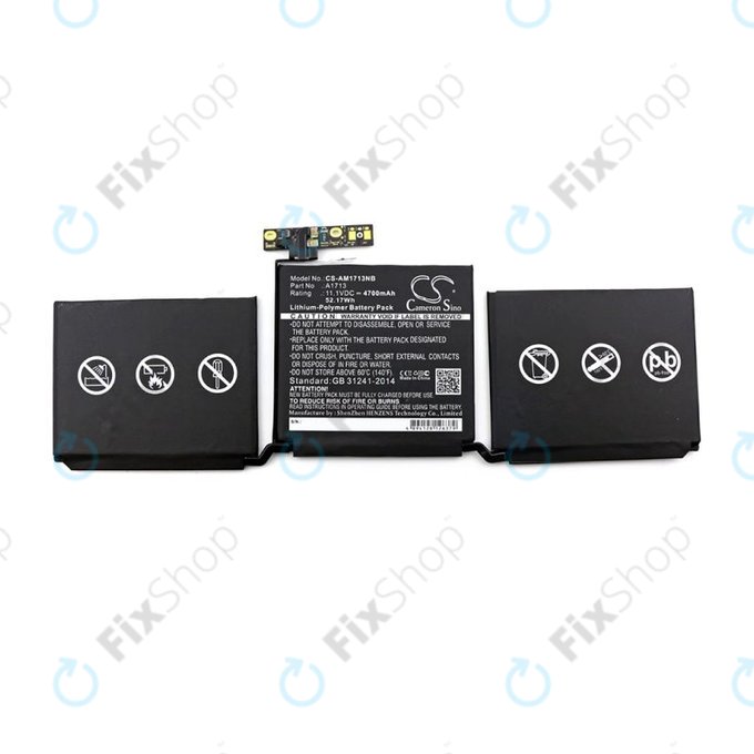 Apple MacBook Pro 13" A1708 (Late 2016 - Mid 2017) - Akkumulátor A1713 4700mAh HQ