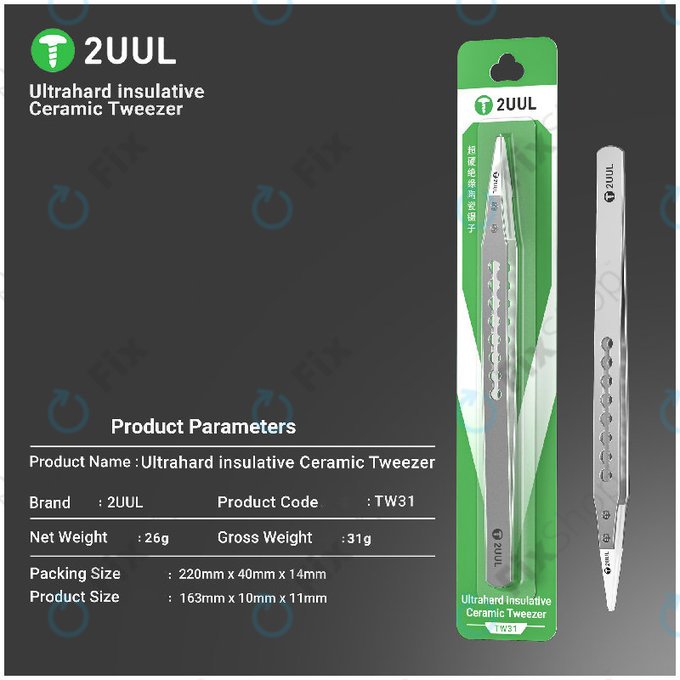 Precíziós csipesz, kerámia szigetelésű, 2UUL TW31