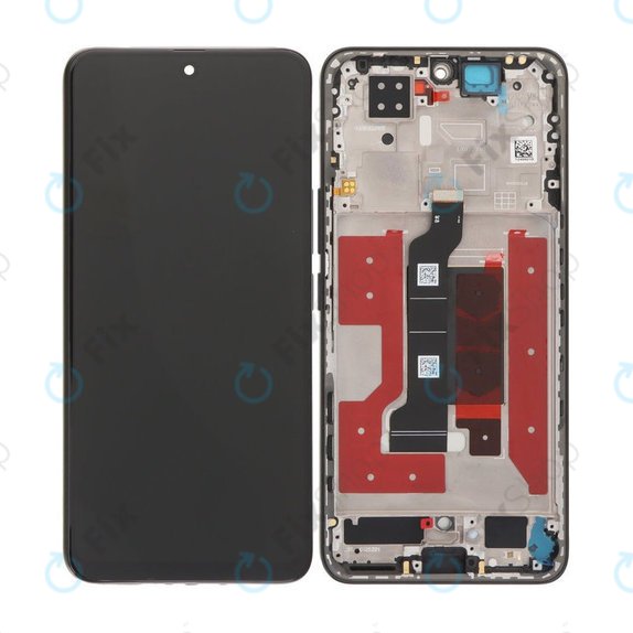 Honor 200 - LCD Kijelző + Érintőüveg + Keret (Black) TFT