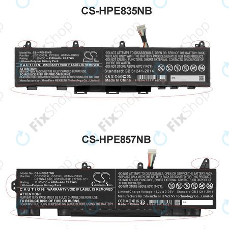 Akkumulátor HP ZBook Firefly 15 G7, G8, EliteBook 855 G7, G8, 850 G7, G8, 4600mAh, Li-Pol, 11.55V, CC03053XL, HQ