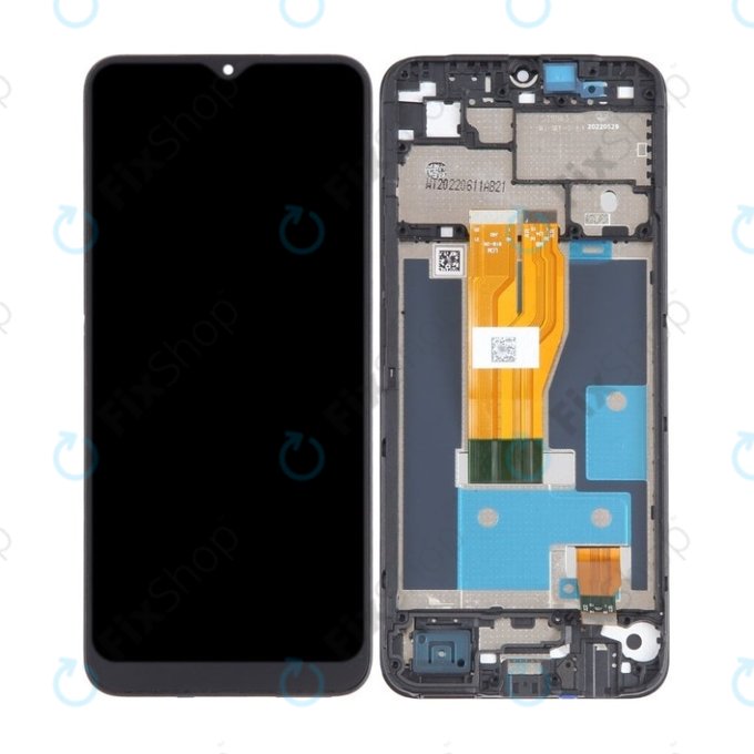 Realme C30 RMX3581 - LCD Kijelző + Érintőüveg + Keret (Lake Blue) TFT