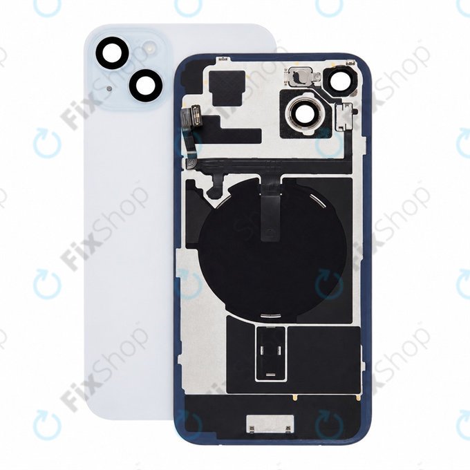 Hátsó ház üveg iPhone 15 Plus készülékhez, Blue, Pulled A
