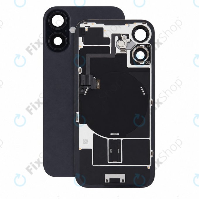 Hátsó ház üveg iPhone 16 készülékhez, Black, Pulled A