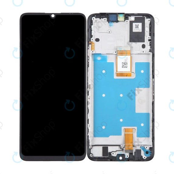Honor X7a RKY-LX1 RKY-LX2 - LCD Kijelző + Érintőüveg + Keret (Midnight Black) TFT