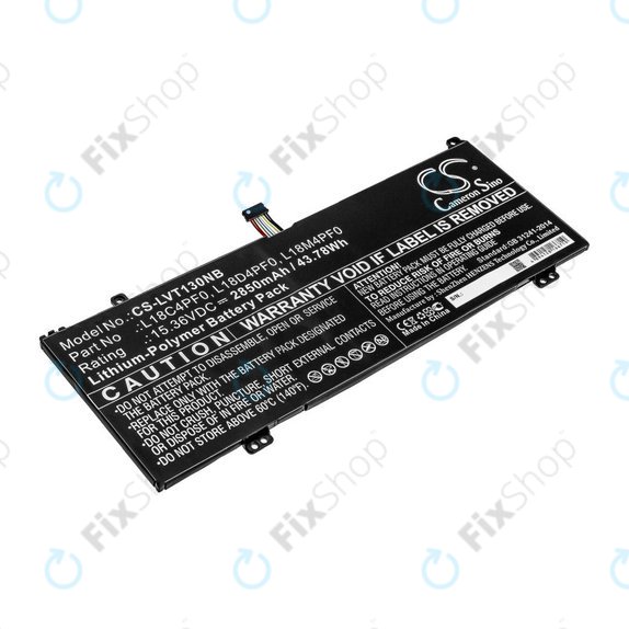 Akkumulátor Lenovo ThinkBook 13s, 14s, 2850mAh, Li-Pol, 15.36V, L18C4PF0, HQ