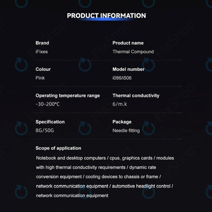 iFixes i086 Pink Performance Thermal Compound - hővezető paszta telefonhoz/tablethez, 8g