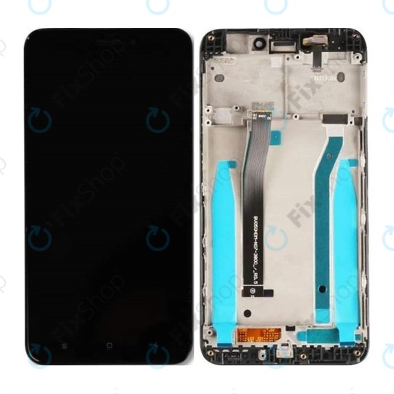 Xiaomi Redmi 4X - LCD Kijelző + Érintőüveg + Keret (Black) TFT