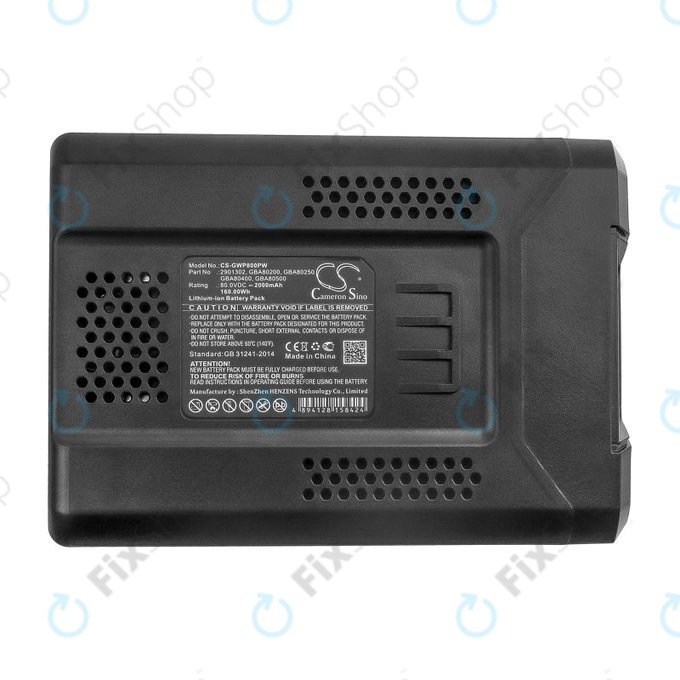 Akkumulátor Greenworks Pro 80V, Cramer 82V, Stiga Combi, Stiga Multiclip, 2000mAh, Li-Ion, 80V, 2901302, HQ