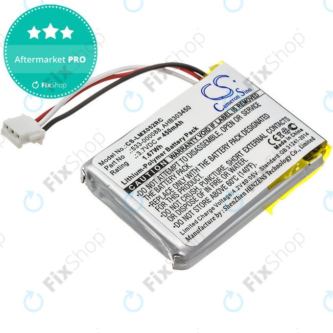 Akkumulátor Logitech MX Master, 450mAh, Li-Pol, 3.7V, AHB303450, HQ