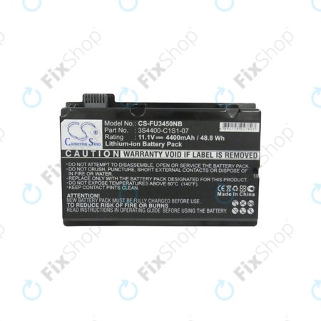 Akkumulátor Fujitsu Amilo Pi3450, Amilo Pi3525, Amilo Pi3540, 4400mAh, Li-Ion, 11.1V, 3S4400-C1S1-07, HQ