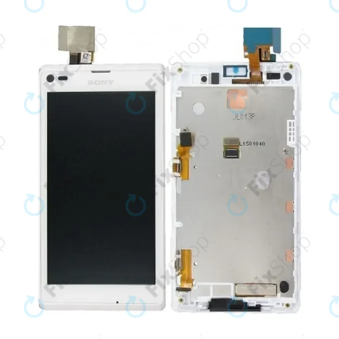 Sony Xperia L C2105 - LCD Kijelző + Érintőüveg + Keret (White) - 78P5320002N Genuine Service Pack
