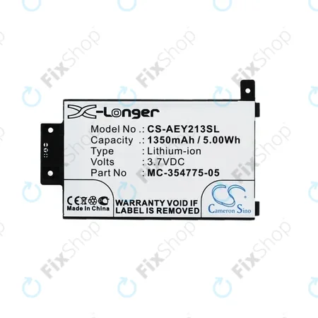 Amazon Kindle Paperwhite 2013, 6th Gen, 6 2015, Touch 2013 - Akkumulátor MC-354775-05 1350mAh HQ