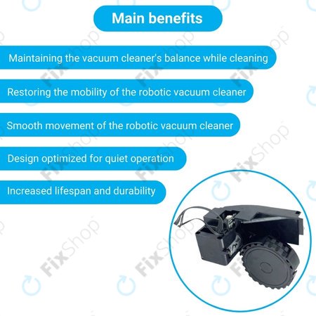 Roidmi EVE Plus - Kerék Motorral (Bal) (Fekete)