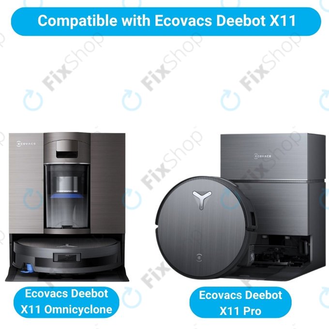 Pótalkatrész készletEcovacs Deebot X11 Pro, X11 (1x Főkefe, 2x Szűrő, 2x Oldalkefe, 2x Felmosórongy, 2x Porzsák)