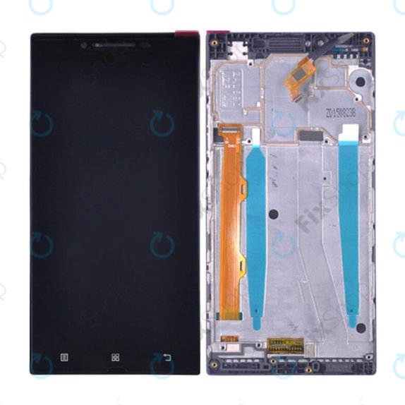 Lenovo P70 - LCD Kijelző + Érintőüveg + Keret (Black) TFT