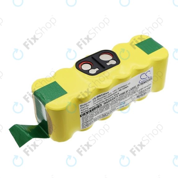 iRobot Roomba 500, 600, 700, 800, 900-series, R3, Scooba 450, Vileda 137173 - Akkumulátor 11702, GD-Roomba-500, VAC-500NMH-33 Ni-MH 14.4V 2800mAh HQ
