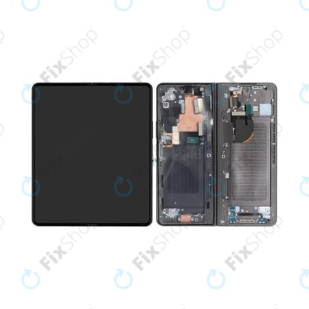 Samsung Galaxy Z Fold 5 F946B - LCD Kijelző + Érintőüveg + Keret (Gray) - GH82-31842D Genuine Service Pack