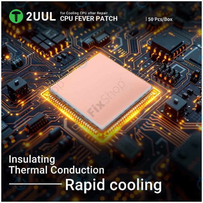 CPU hűtőpad (Thermal Patch), 2UUL SC09, 17x15x1.5mm