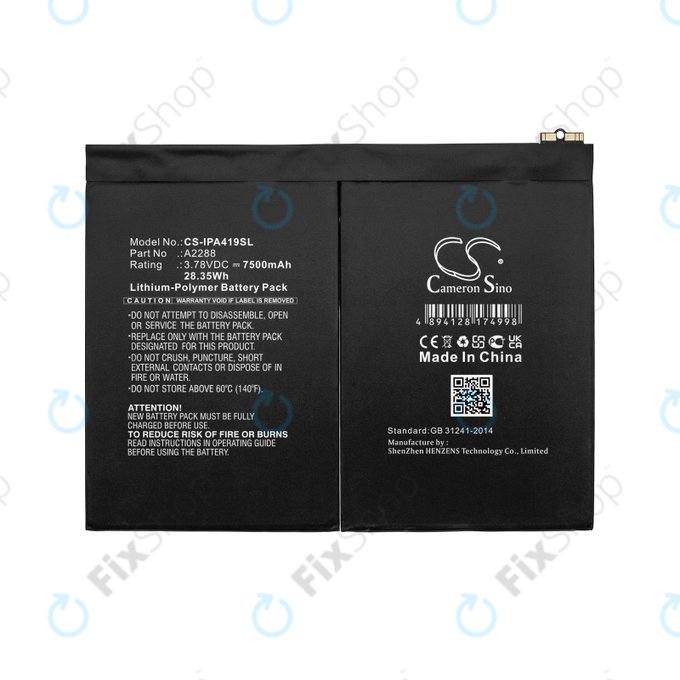 Apple iPad Air (4th Gen 2020), (5th Gen 2022), 11 (2024) - Akkumulátor A2288 7500mAh HQ