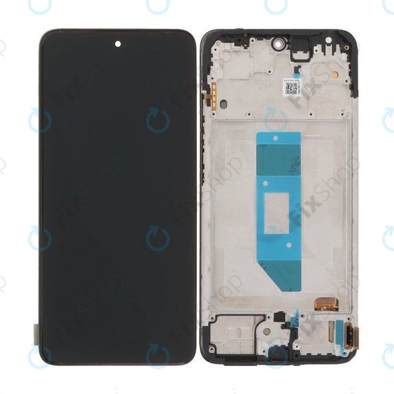 Kijelző OLED Xiaomi Redmi Note 14 4G, Black, Érintőüveg kerettel