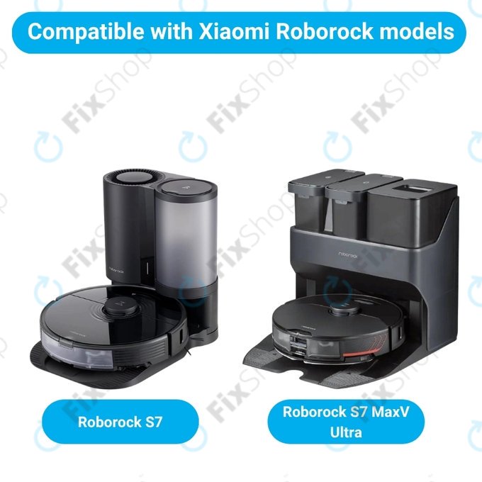 Pótalkatrész készlet Xiaomi Roborock S7, S7 MaxV Ultra (2x Főkefe, 4x Szűrő, 4x Oldalkefe – fekete, 4x Felmosórongy)