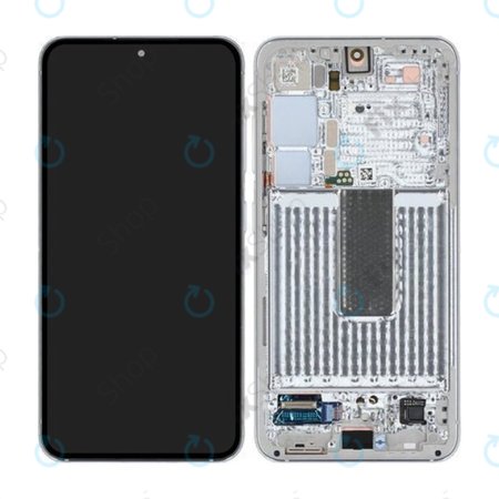 Samsung Galaxy S23 S911B - LCD Kijelző + Érintőüveg + Keret (Lime) - GH82-30481F, GH82-30480F Genuine Service Pack