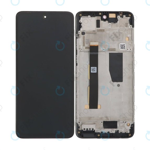 Motorola Moto G84 XT2347 - LCD Kijelző + Érintőüveg + Keret (Black) OLED