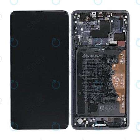 Huawei Mate 20 X - LCD Kijelző + Érintőüveg + Keret + Akkumulátor (Phantom Silver) - 02352GDA Genuine Service Pack