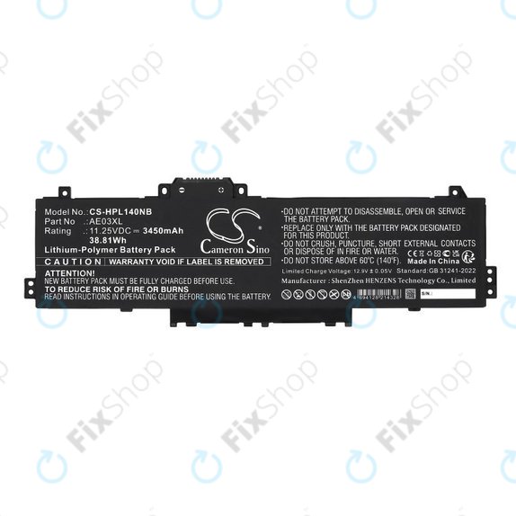 Akkumulátor HP 14, 15, 3450mAh, Li-Pol, 11.25V, AE03XL, HQ