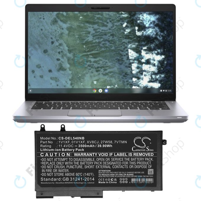 Akkumulátor Dell Latitude 5400, Inspiron 7591 2-in-1, 3500mAh, Li-Ion, 11.4V, XV8CJ, HQ