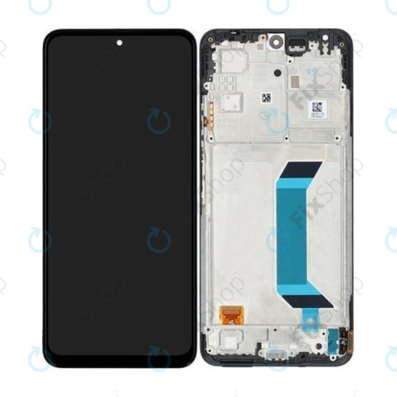 Xiaomi Redmi Note 12 5G - LCD Kijelző + Érintőüveg + Keret (Onyx Grey) - 560001M17P00 Genuine Service Pack