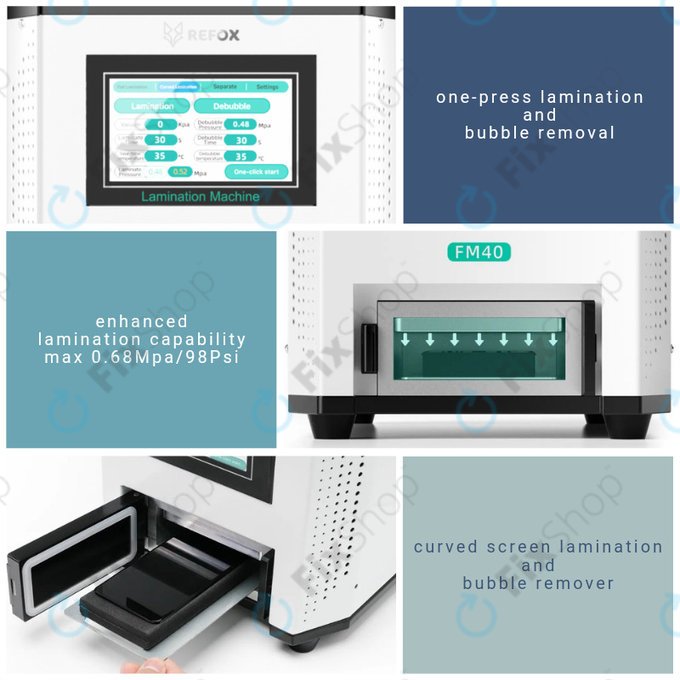 Refox FM40 - LCD Kijelző Lamináló Gép 3in1