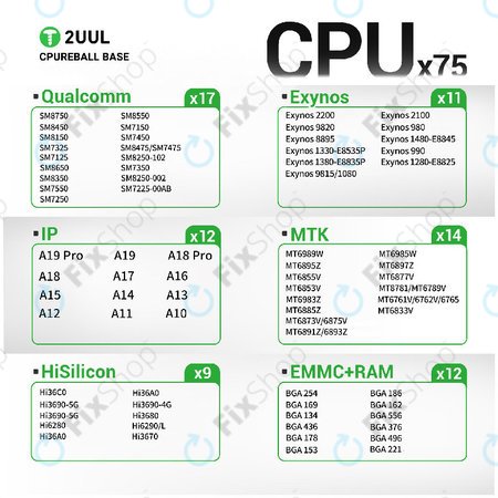 CPU reballing platform, 2UUL BH17