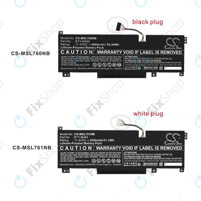 Akkumulátor MSI Pulse GL76, Katana GF66, Bravo 15, Crosshair 17, 4600mAh, Li-Pol, 11.4V, BTY-M492, HQ