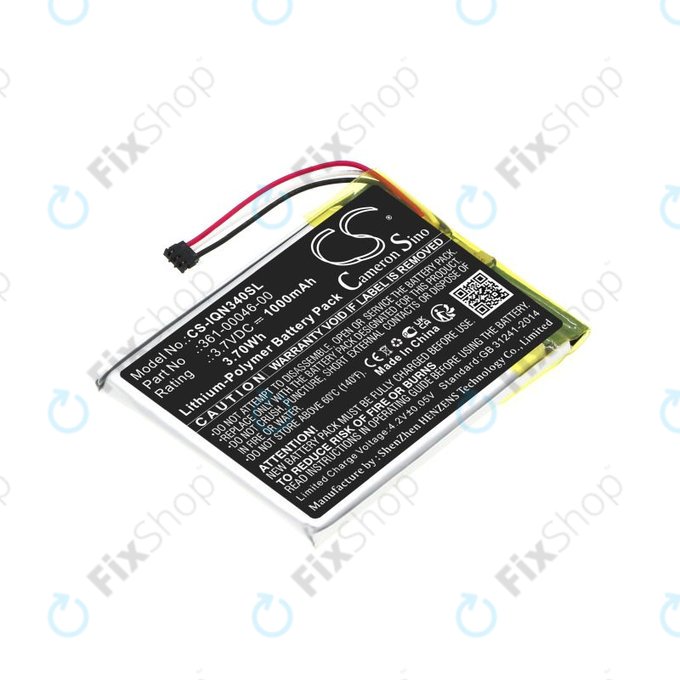 Akkumulátor Garmin Dash Cam 20, Nuvi 3400, 1000mAh, Li-Pol, 3.7V, 361-00046-00, HQ