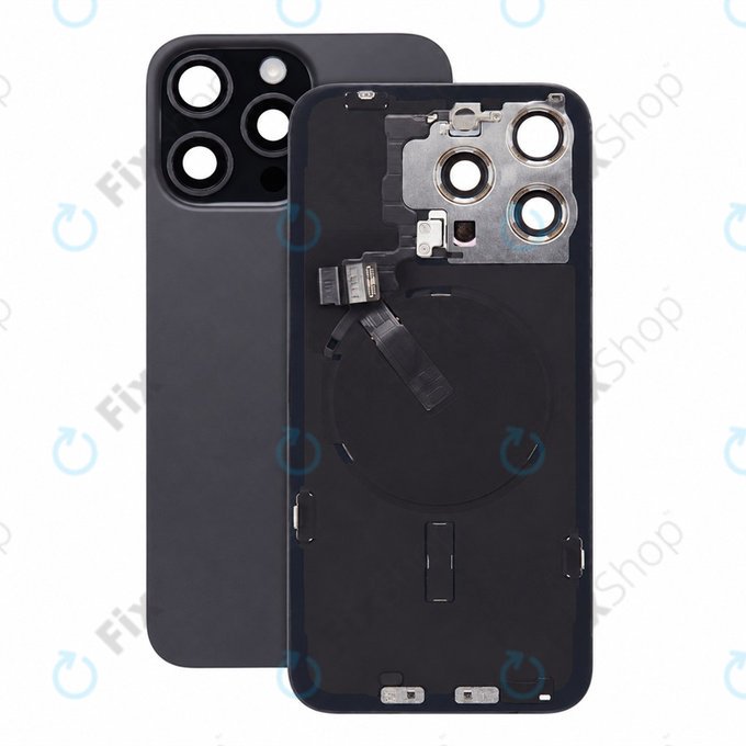 Hátsó ház üveg iPhone 15 Pro Max készülékhez, Black Titanium, Pulled A
