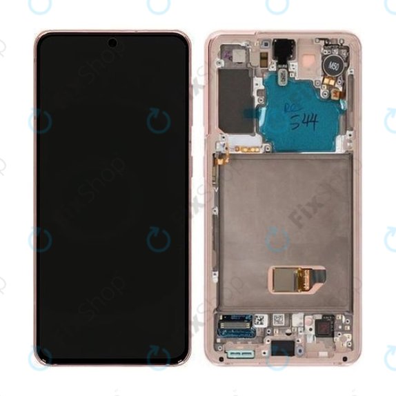 Samsung Galaxy S21 G991B - LCD Kijelző + Érintőüveg + Keret (Phantom Violet) - GH82-24544B, GH82-24545B, GH82-27255B, GH82-27256B Genuine Service Pack