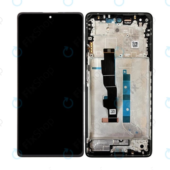 Xiaomi Redmi Note 13 5G 2312DRAABC - LCD Kijelző + Érintőüveg + Keret (Stealth Black) OLED