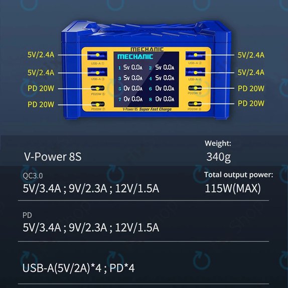 Mechanic V-Power 8S - Szerviz Töltőállomás