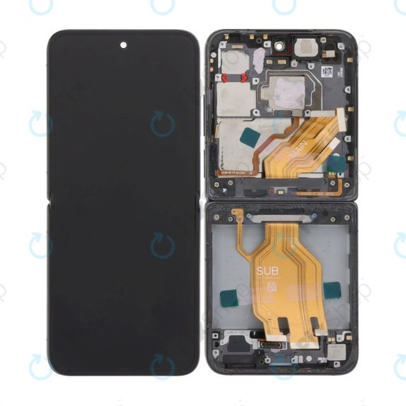 Xiaomi Mix Flip 2405CPX3DC - LCD Kijelző + Érintőüveg + Keret (Black) OLED