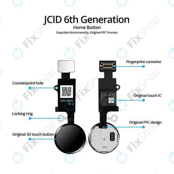 Apple iPhone 7, 7 Plus, 8, 8 Plus, SE (2020), SE (2022) - Kezdőlap Gomb JCID 6 Gen (Gold)