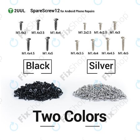 Phillips csavar készlet Android szervizhez, 2UUL SC12, 1200db/csomag