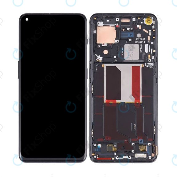 OnePlus 10 Pro NE2210 NE221 - LCD Kijelző + Érintőüveg + Keret (Volcanic Black) OLED
